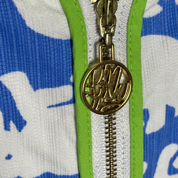 Lilly Pulitzer | Cathy Shift Dress Blue Tusk Elephant Pattern Tank Dress - Picture 6 of 8